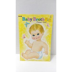 Vintage Saalfield Uncut Paper Dolls Baby Brother Book